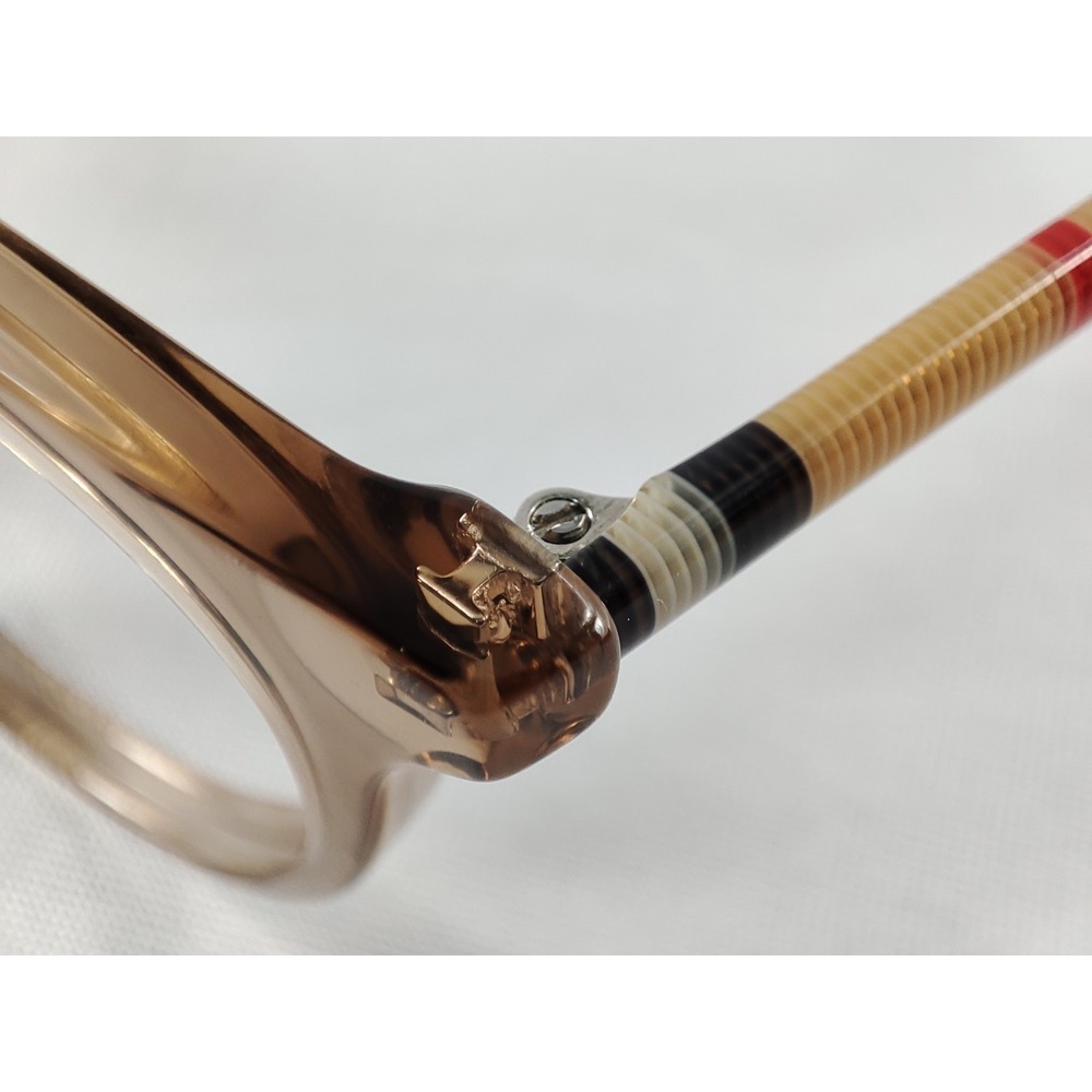 Burberry B 2318 3856 Transparent Tan Check Eyeglass Frames 51-18-140 Case - Picture 11 of 14